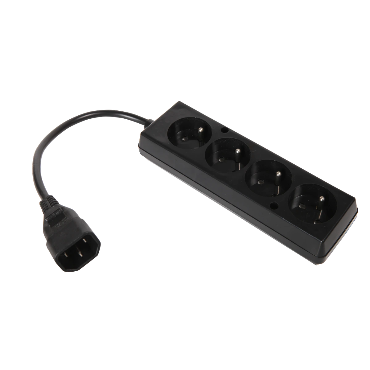 Adapter z wtykiem IEC C14 męskim przewód 3x1mm2 H05VV-F z gniazdem poczwórnym GN-470